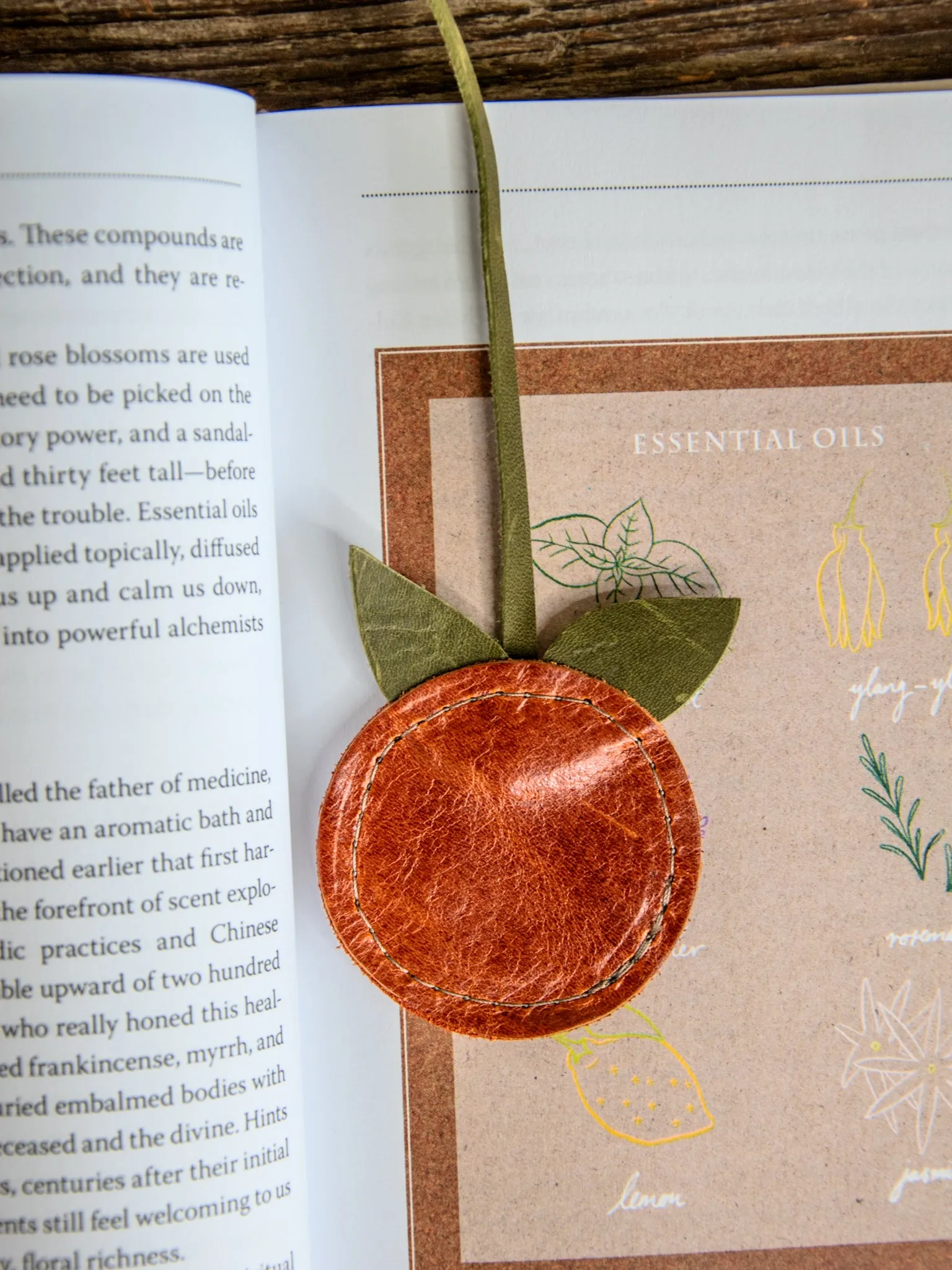 Ready to Ship | Leather Bookmark | Fruit Basket Series