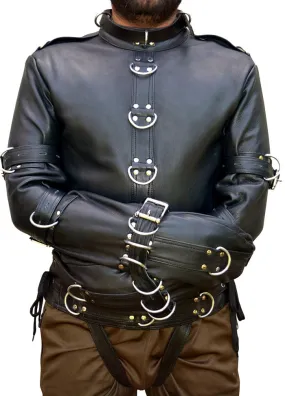 Real Leather Bondage Jacket BDSM