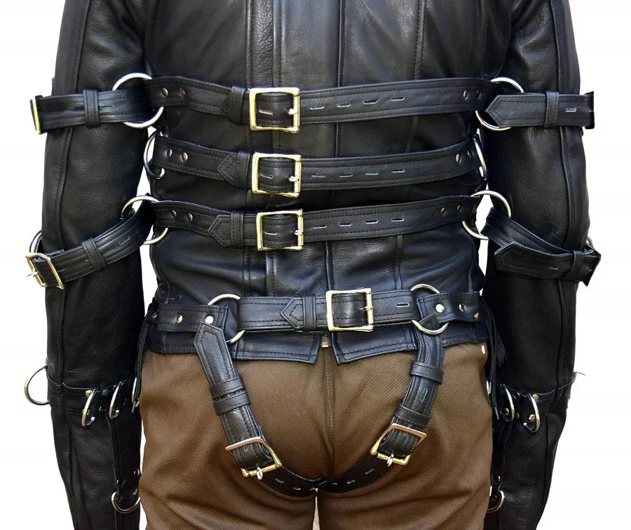 Real Leather Bondage Jacket BDSM