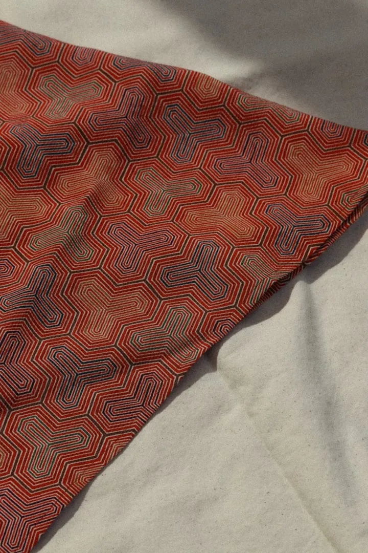 Red Uzu-KIMONO SCARF