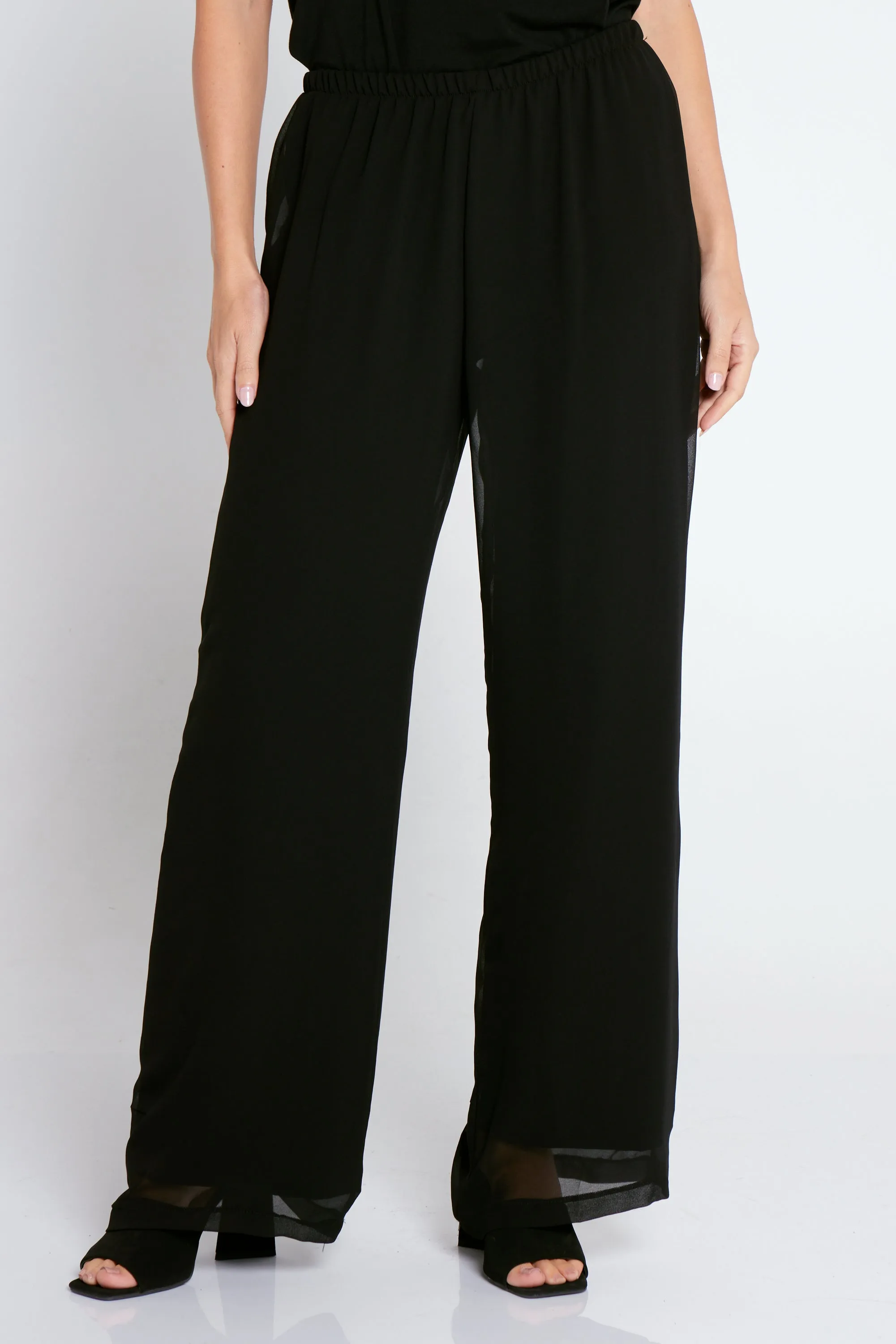 Rendezvous Chiffon Pants - Black