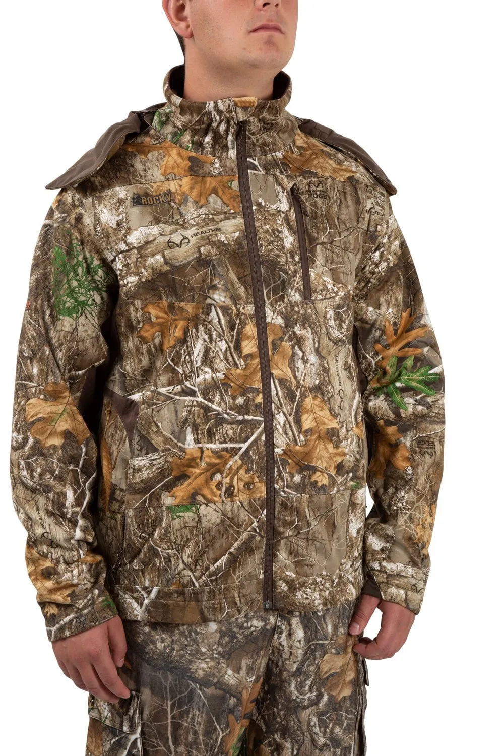 Rocky Mens Stratum Waterproof Realtree Edge Polyester Softshell Jacket