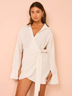 Rumer Amalfi Shirtdress in White