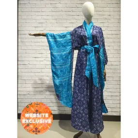 Sapphire Menelaus Silk Kimono