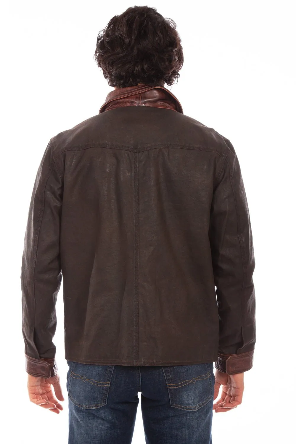 Scully Mens Unbridled Zip Brown Leather Leather Jacket