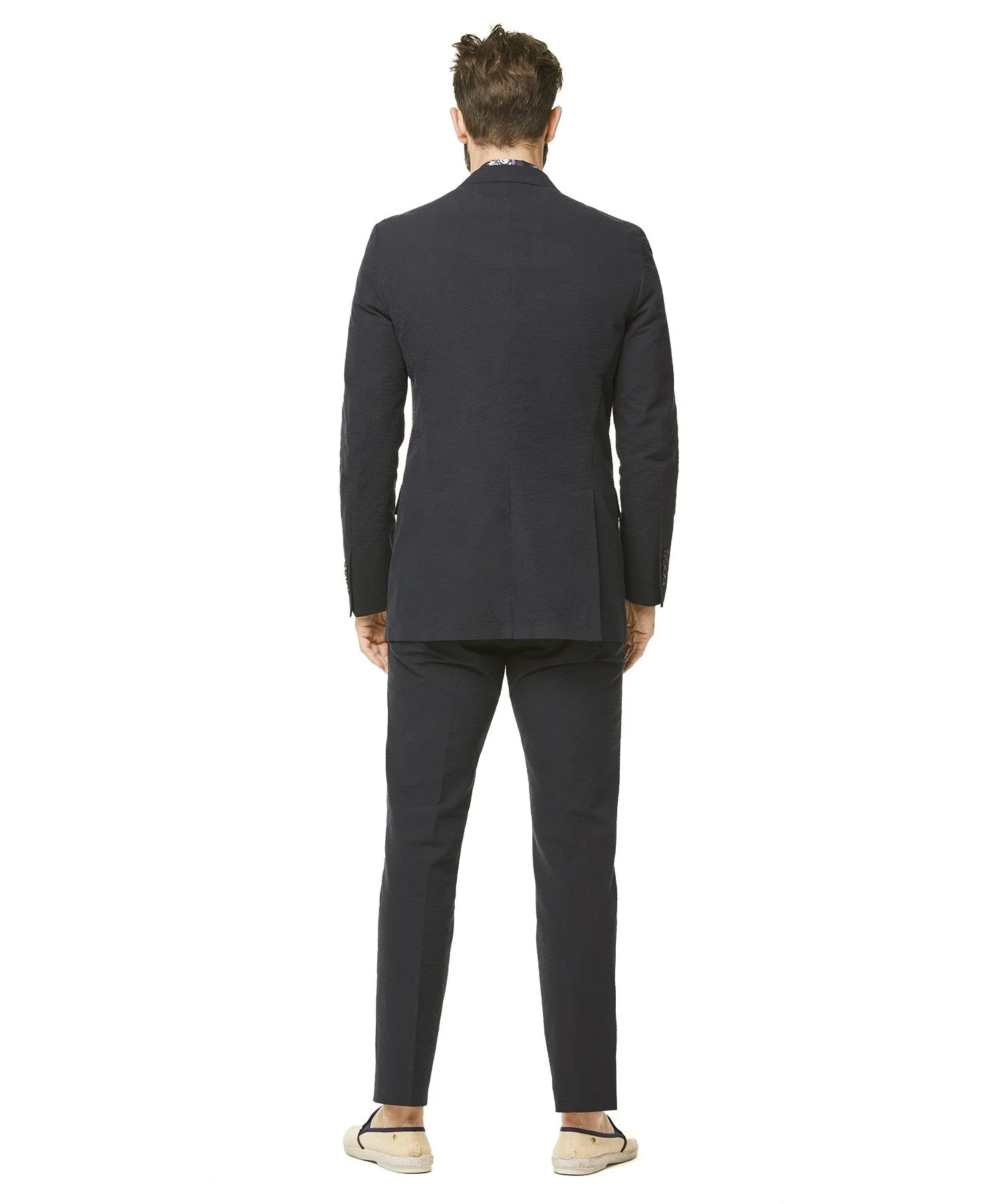 Seersucker Sutton Suit Jacket in Navy