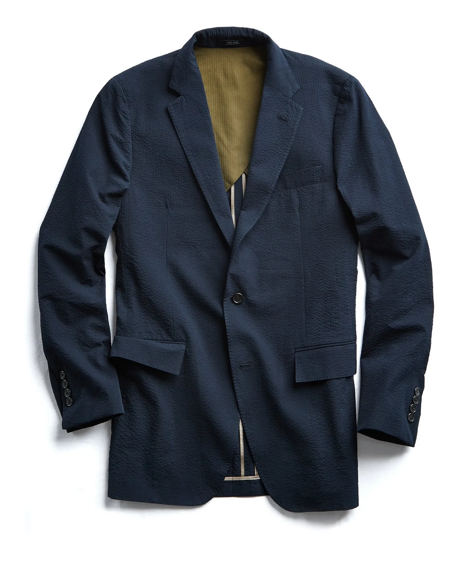 Seersucker Sutton Suit Jacket in Navy