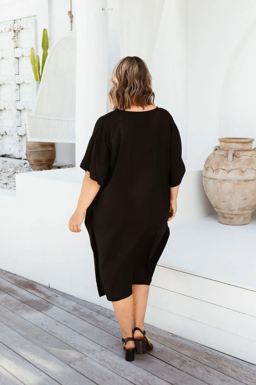 Short Kaftan - Black