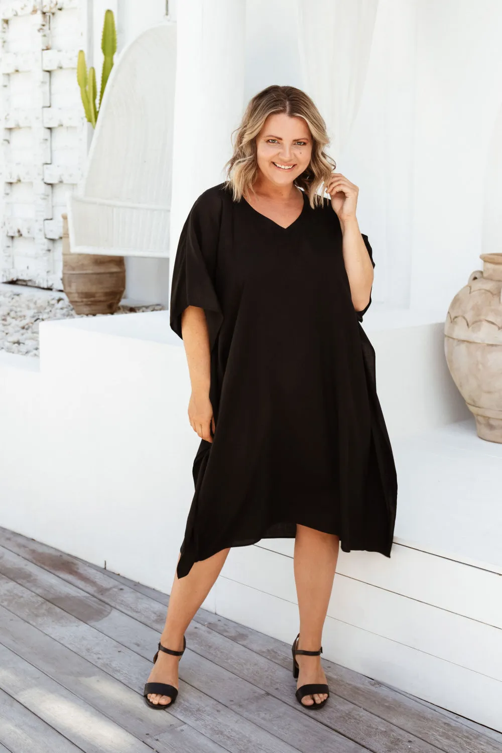 Short Kaftan - Black