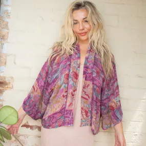 Short Silk Kimono – Violet