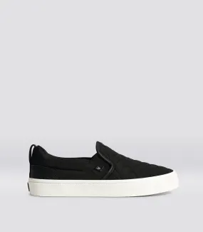 SLIP-ON Quilt Black Premium Leather Sneaker Women