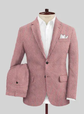 Solbiati Gingham Red Seersucker Suit