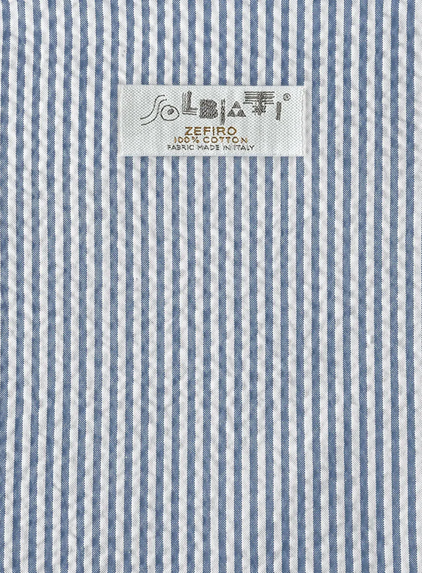 Solbiati Light Blue Seersucker Suit