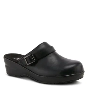 Spring Step Shoes Women's Black Leather Clogs