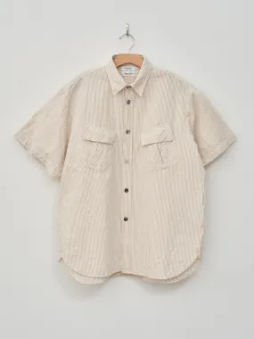 S/S Fatigue Shirt - Beige Stripe