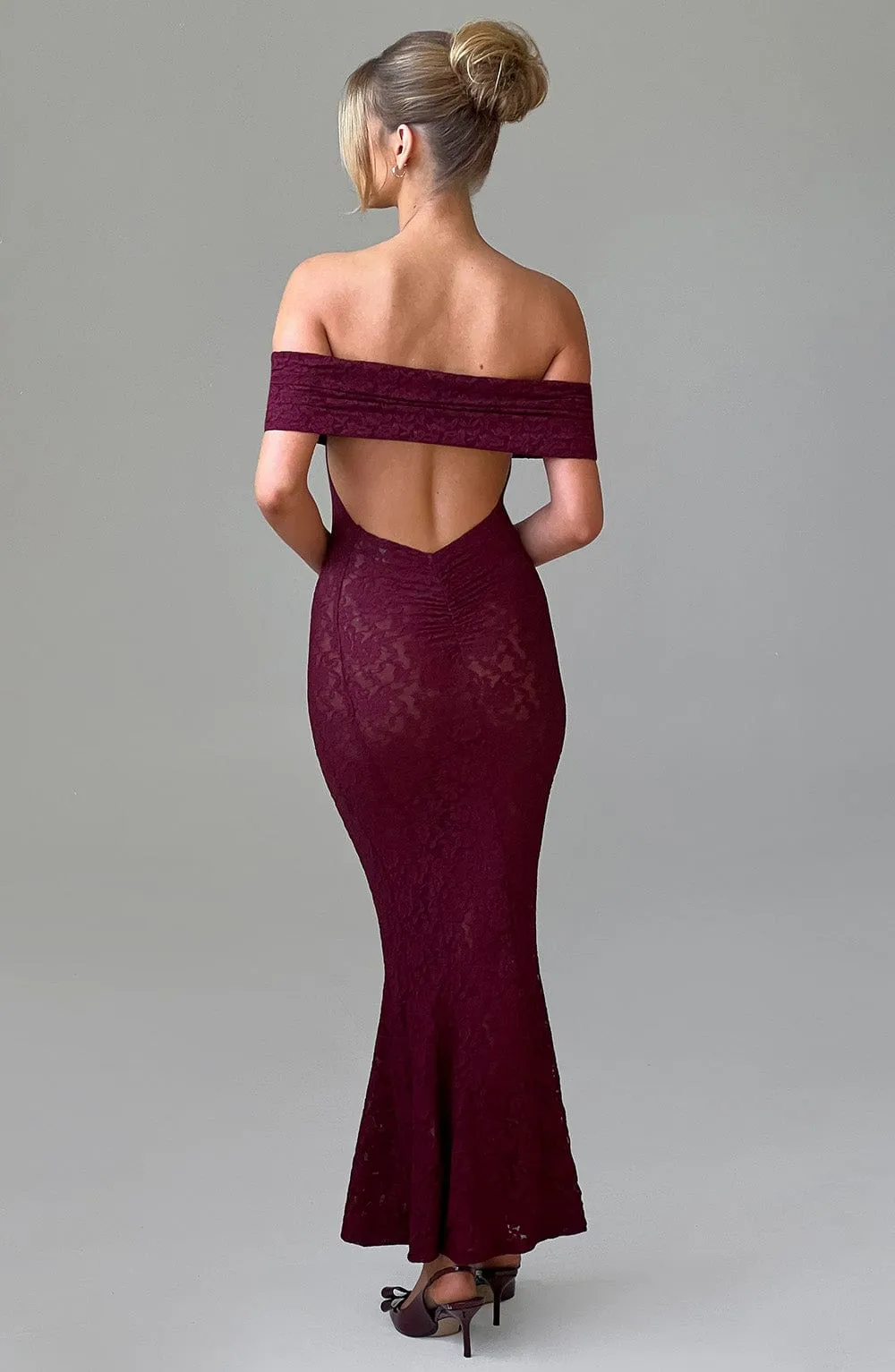 Stephanie Maxi Dress - Burgundy