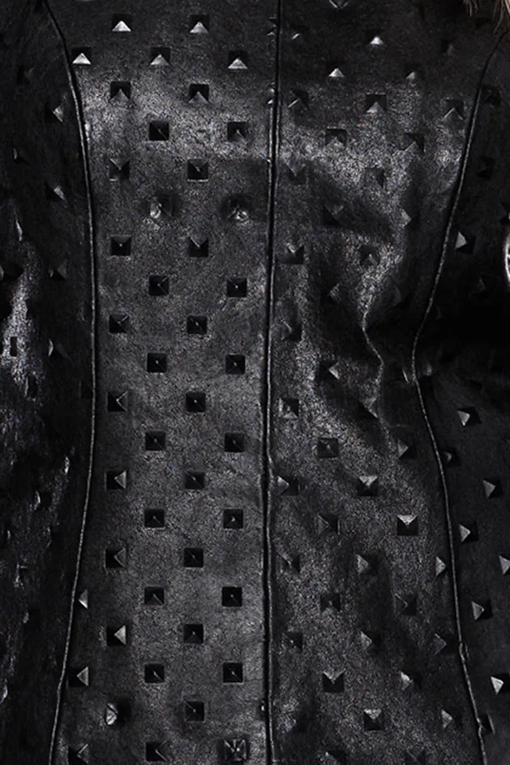 Studded Sheep Leather Tank Top