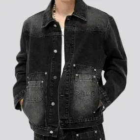 Stylish vintage men's jeans jacket