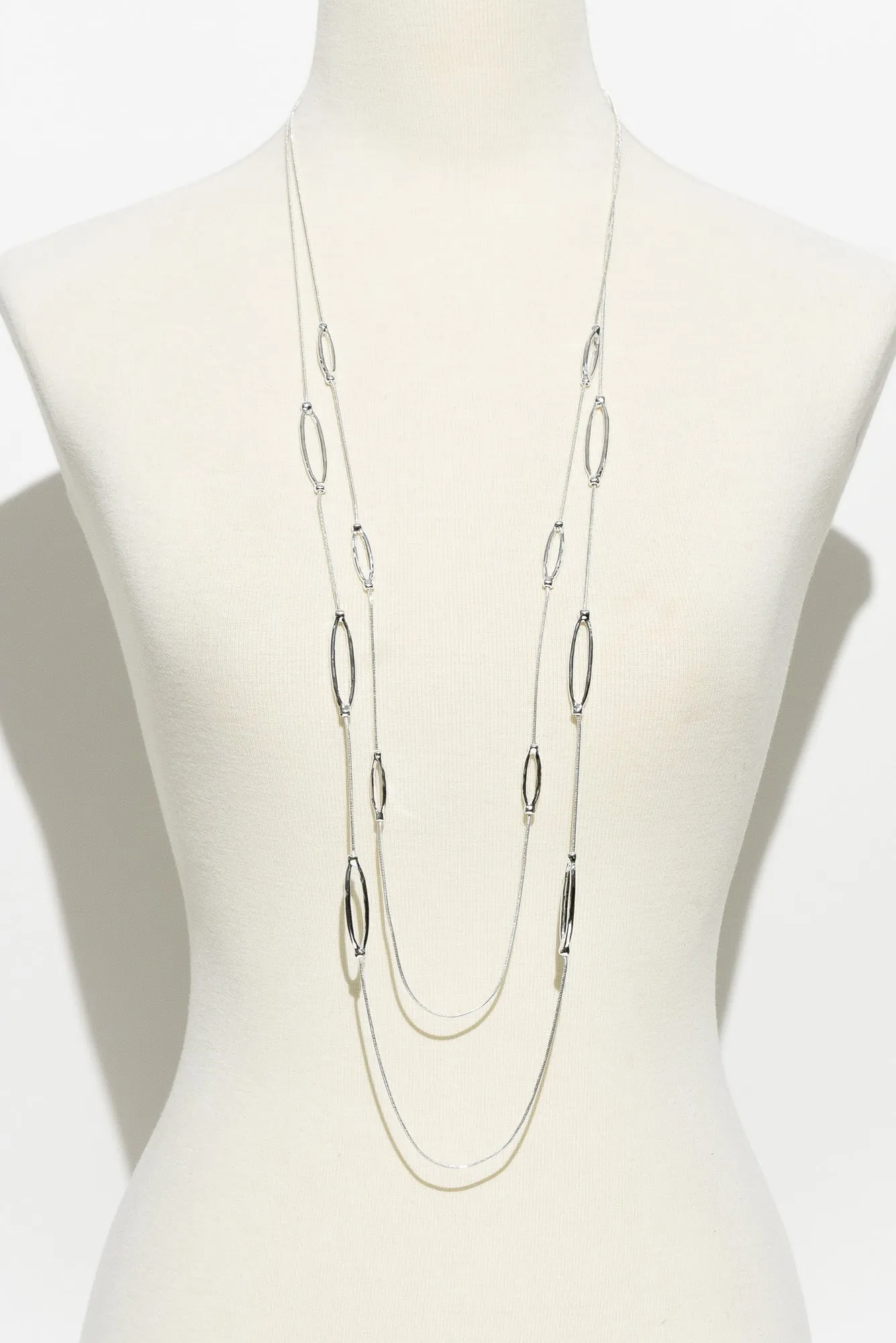 Taji Silver Layered Necklace