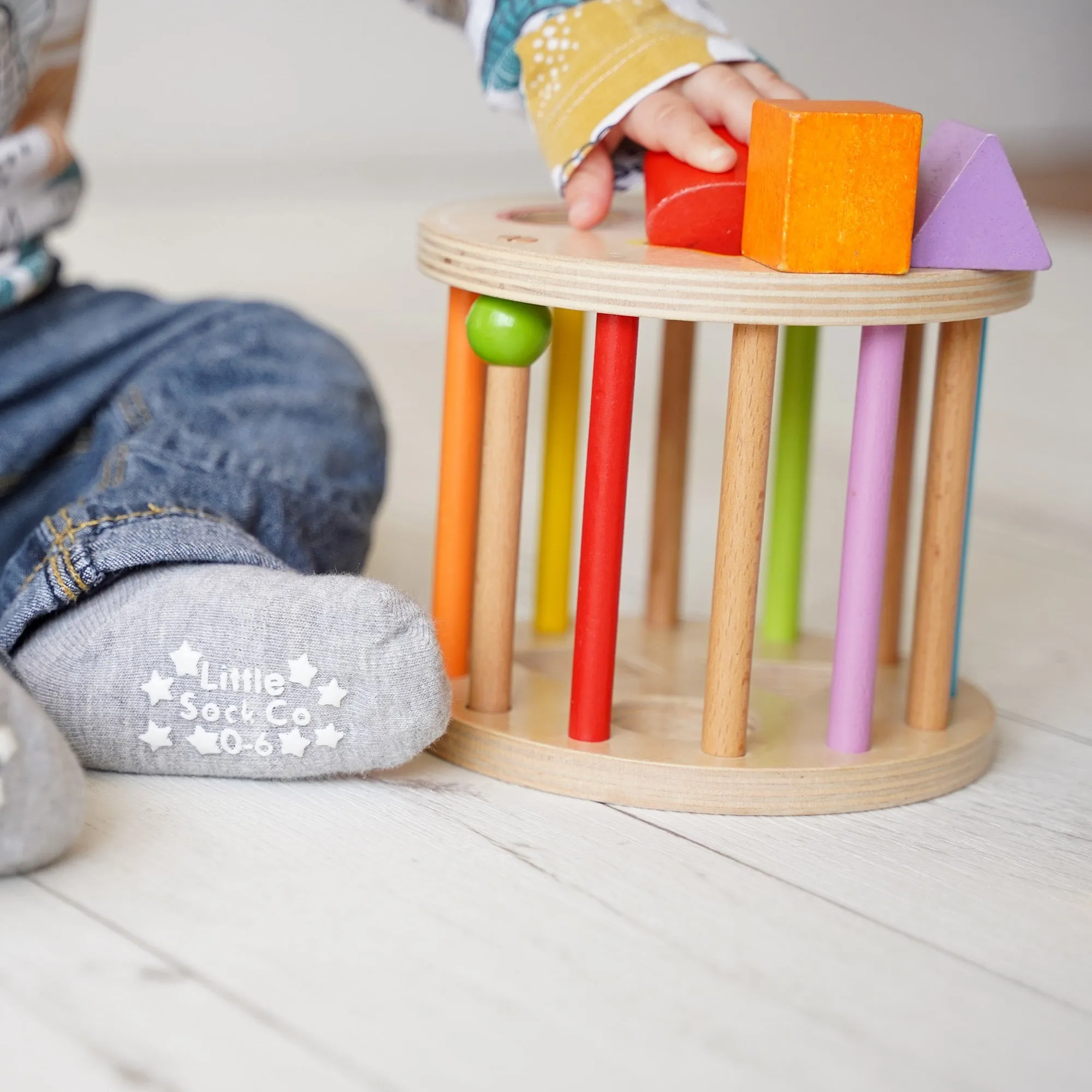 Talipes (clubfoot) Boots and Bar Socks - Non-Slip Stay On Baby and Toddler Socks - 3 Pack in White, Oat & Grey Marl