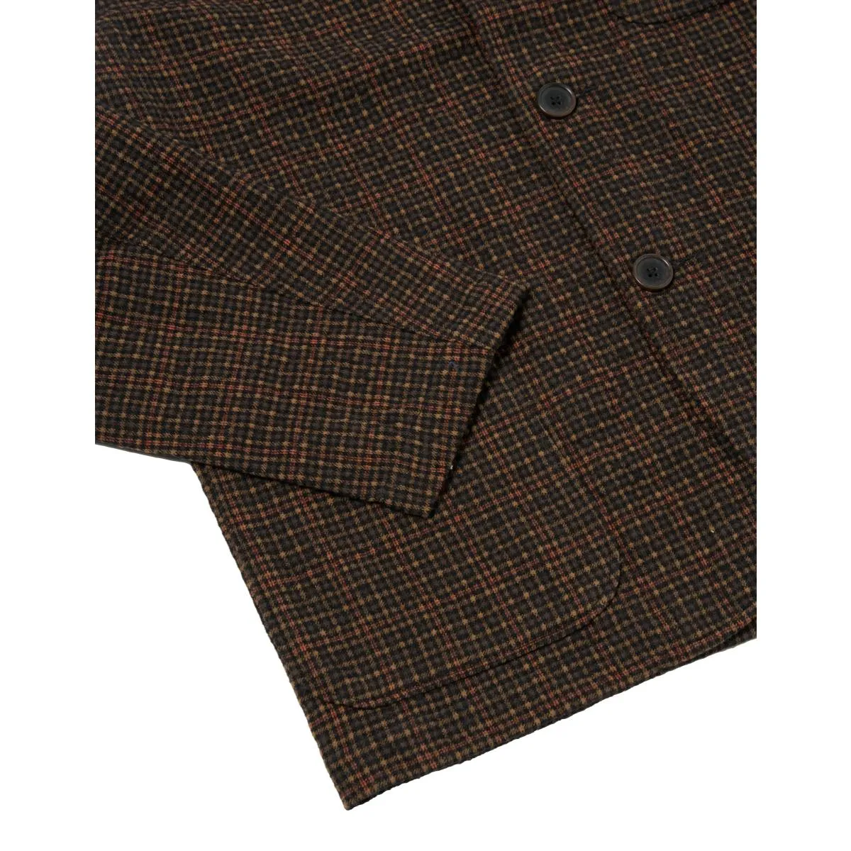 Three Button Jacket Black Olive Albuquerque Check