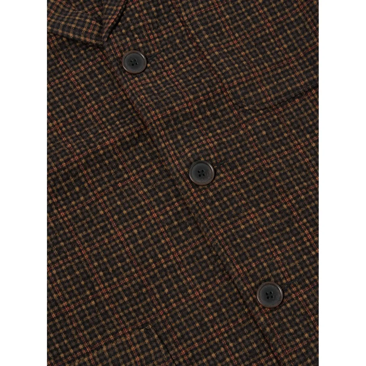 Three Button Jacket Black Olive Albuquerque Check