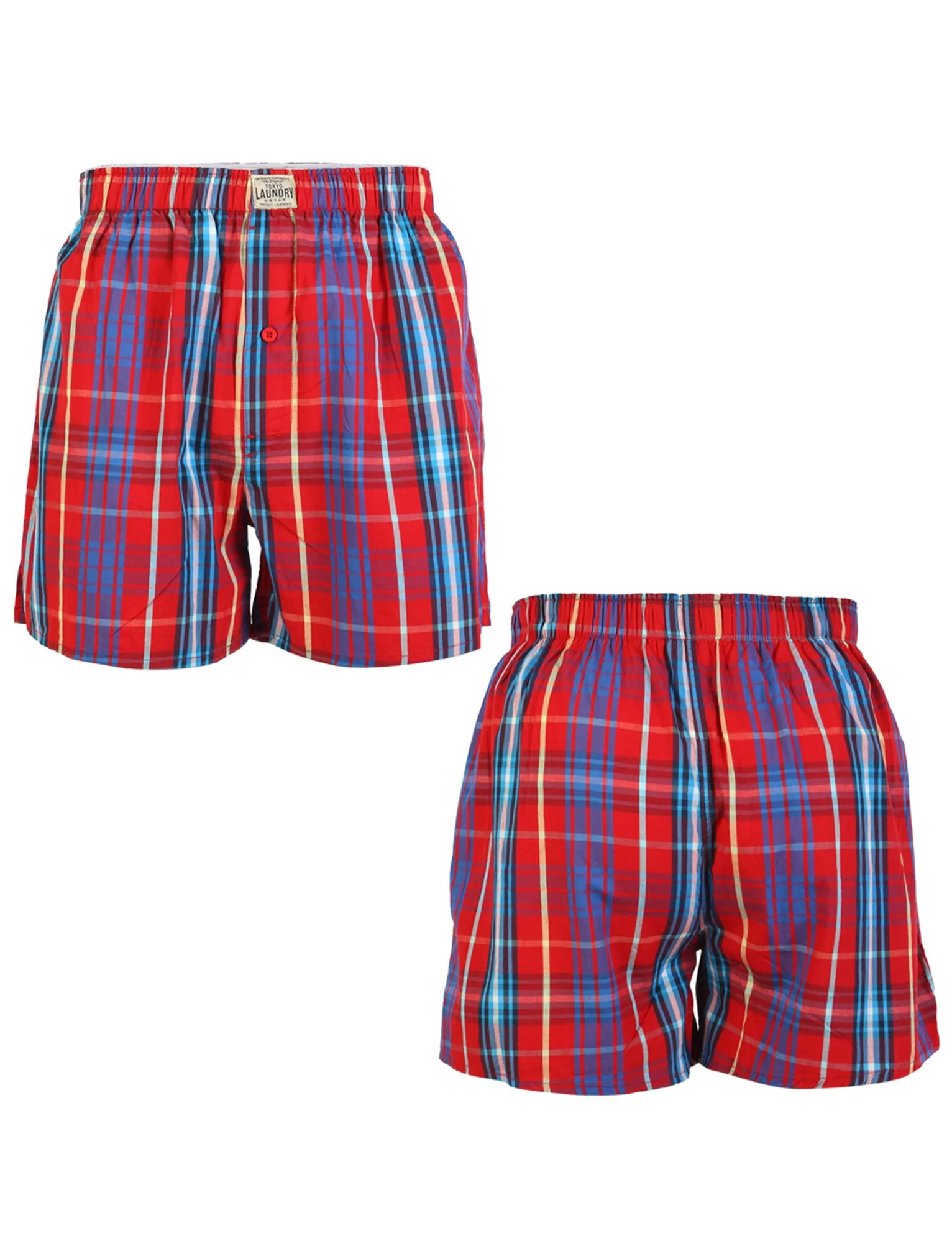 Tokyo Laundry Willowbrook Checkered Cotton Boxer Shorts