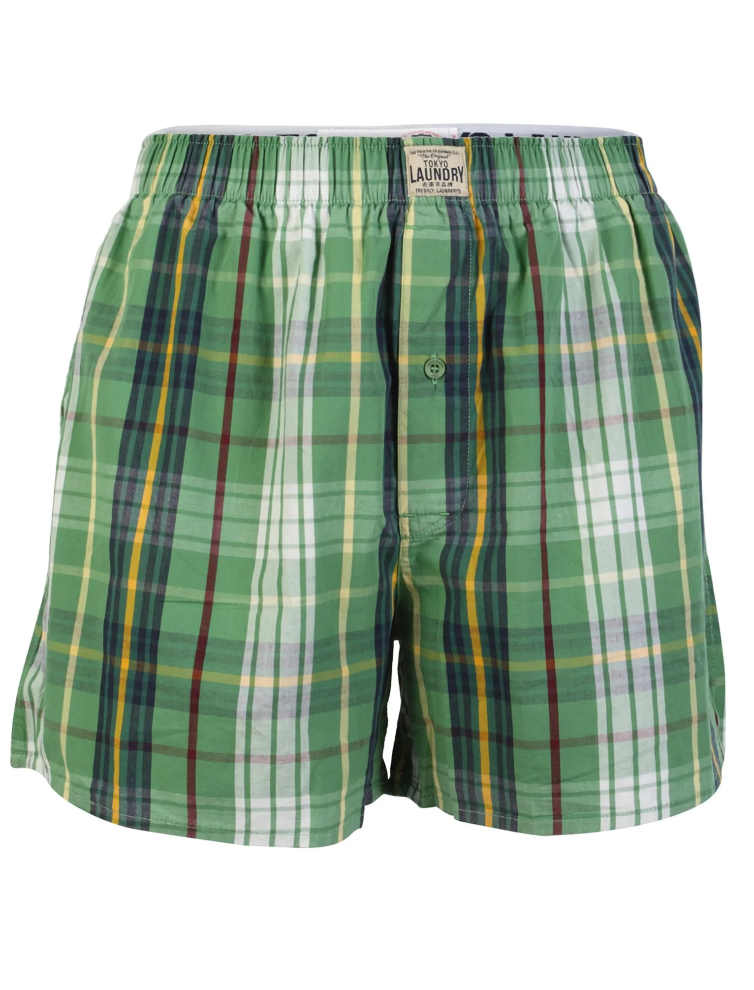 Tokyo Laundry Willowbrook Checkered Cotton Boxer Shorts