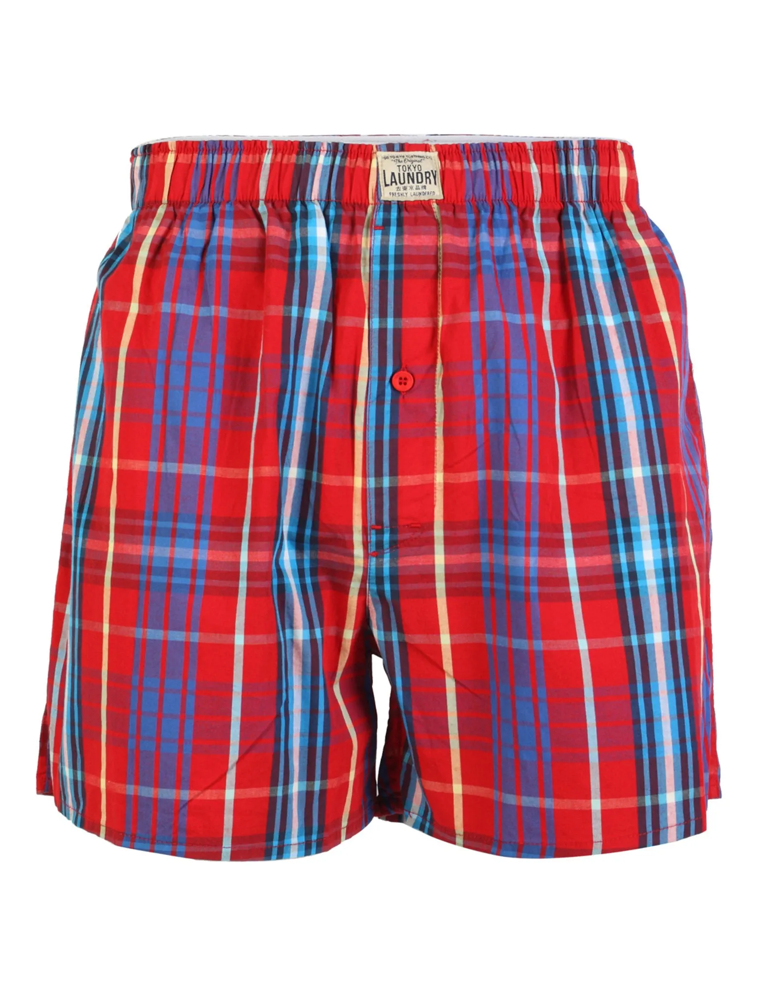 Tokyo Laundry Willowbrook Checkered Cotton Boxer Shorts