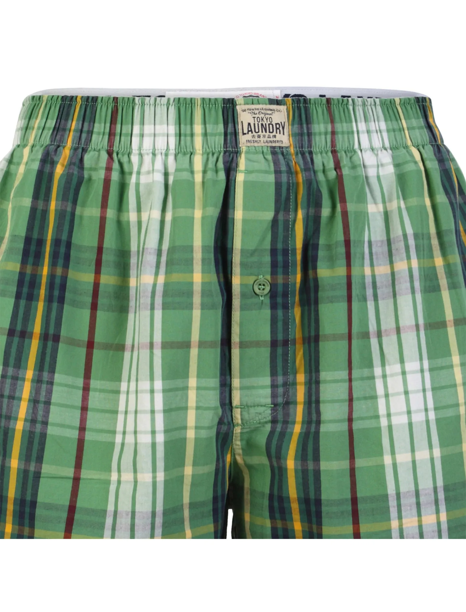 Tokyo Laundry Willowbrook Checkered Cotton Boxer Shorts