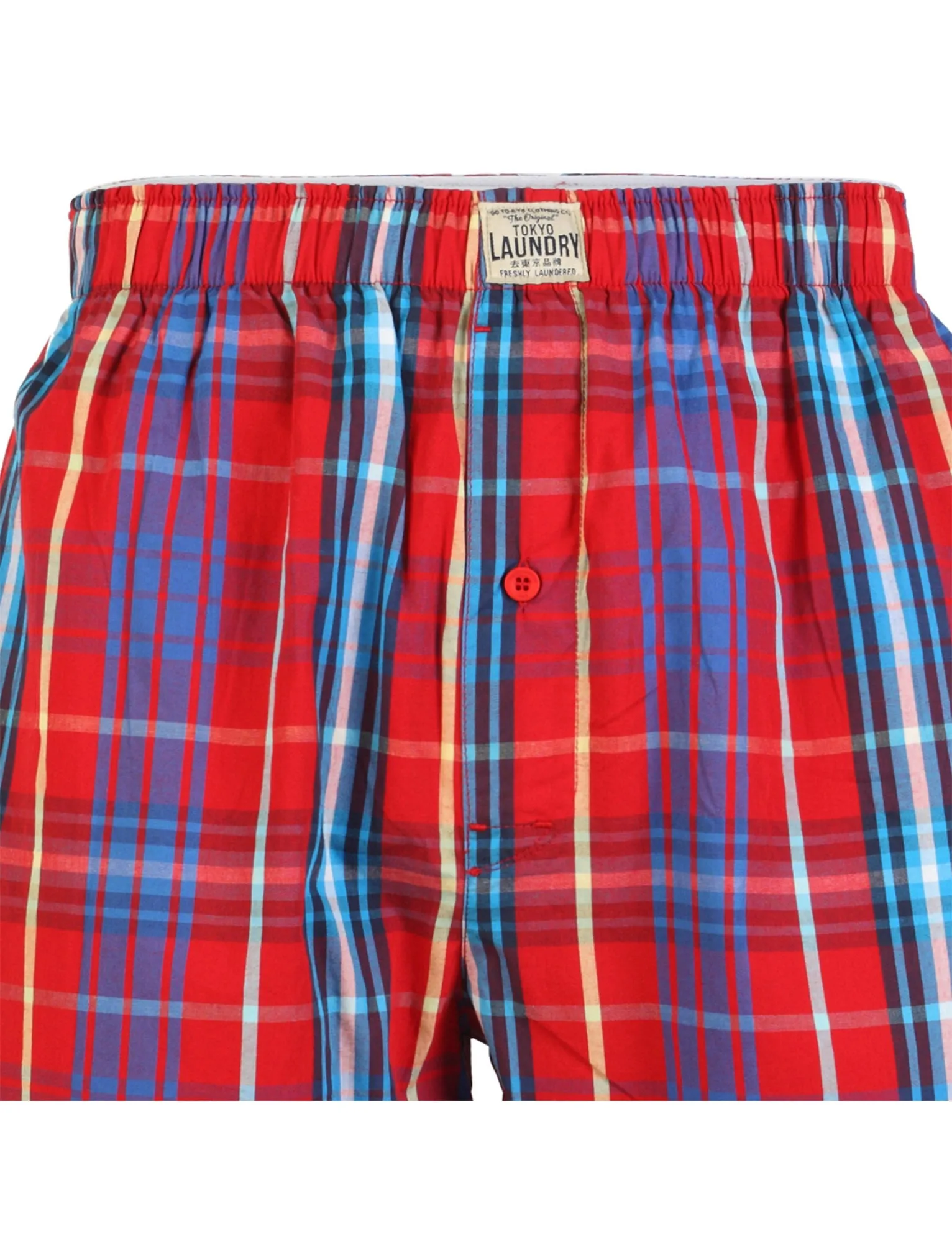 Tokyo Laundry Willowbrook Checkered Cotton Boxer Shorts