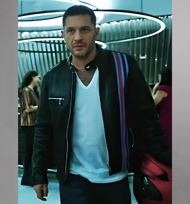 Tom Hardy Eddie Brock Venom Black Leather Jacket