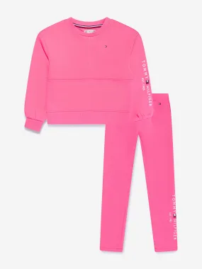 Tommy Hilfiger Girls Essential Leggings Set in Pink