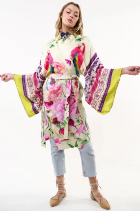 Tropical Mood Hand-Beaded Kimono