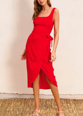 Tulip Midi Wrap Dress