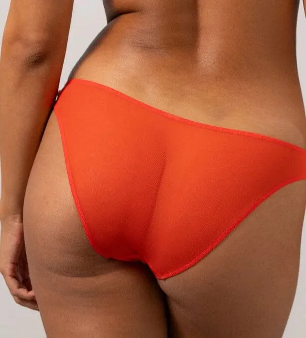 Understatement Underwear - Mesh Bikini Briefs - Fiery Red