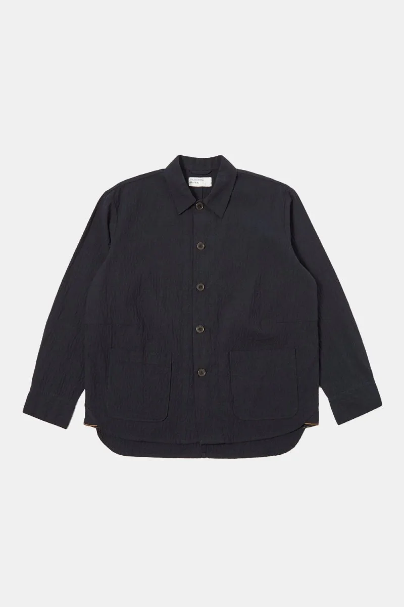 Universal Works Ospina Cotton Travail Overshirt (Dark Navy)