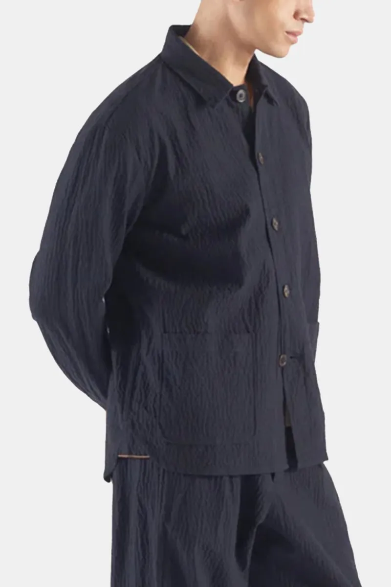 Universal Works Ospina Cotton Travail Overshirt (Dark Navy)