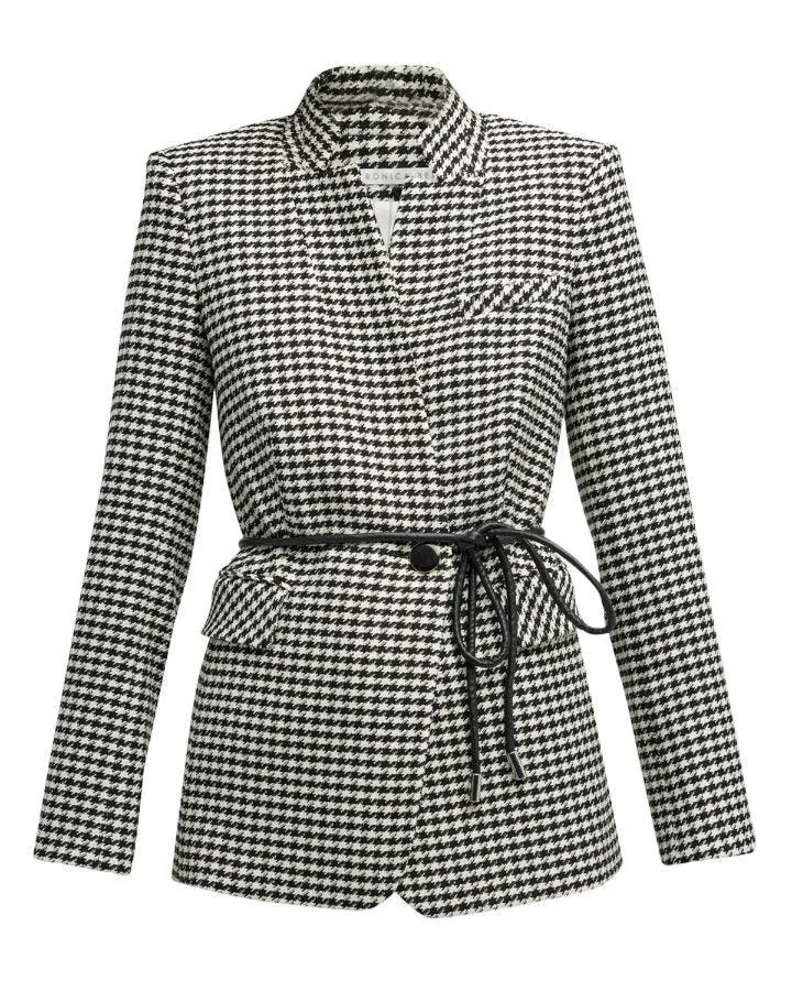 Veronica Beard Wilshire Houndstooth Dickey Jacket