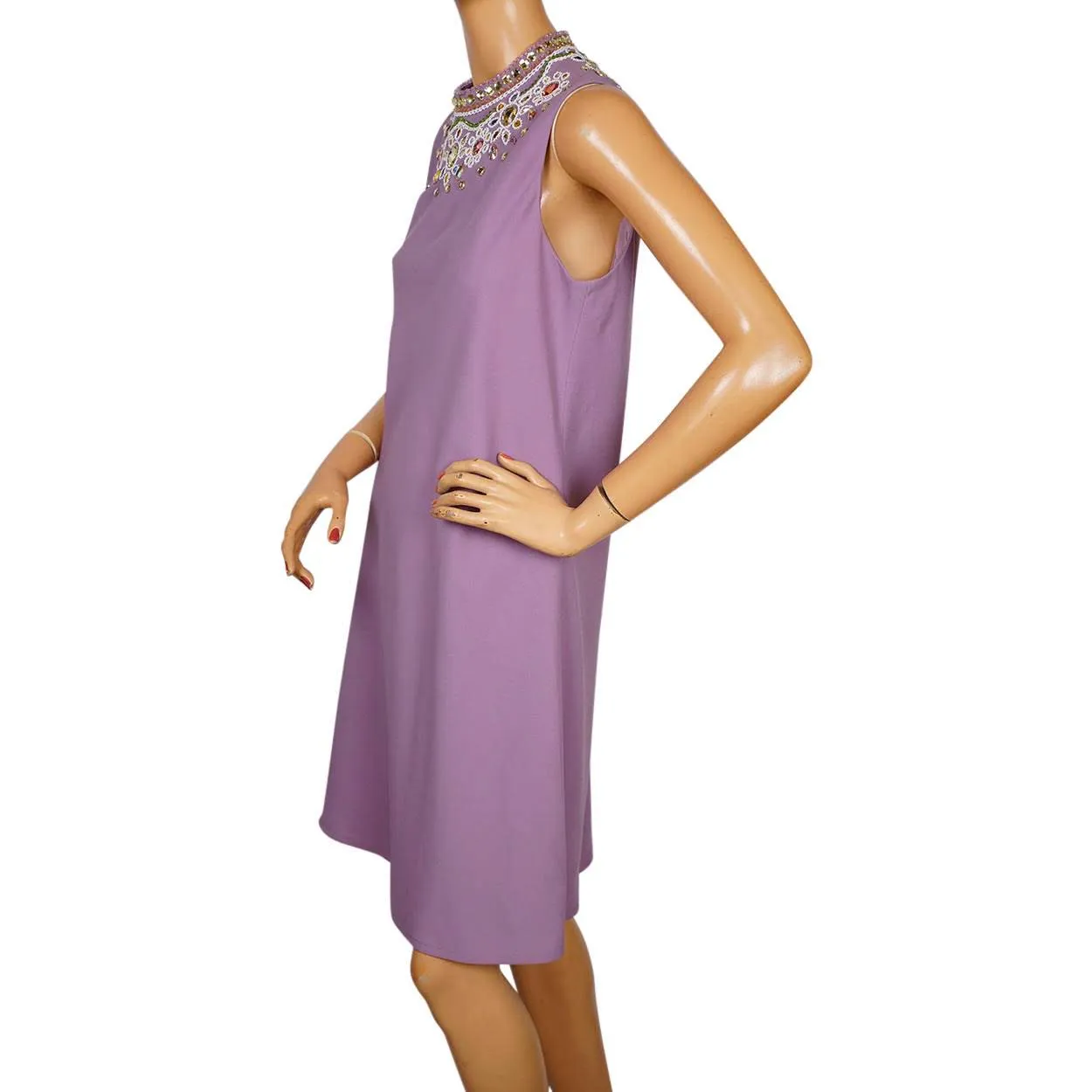 Vintage 1990s Moschino Cheap and Chic Lavender Sheath Dress - L