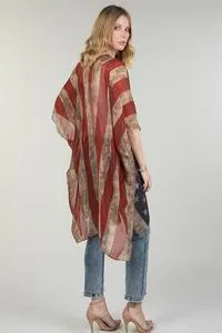 Vintage American flag kimono