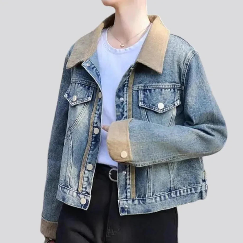 Vintage light-wash women's jeans jacket