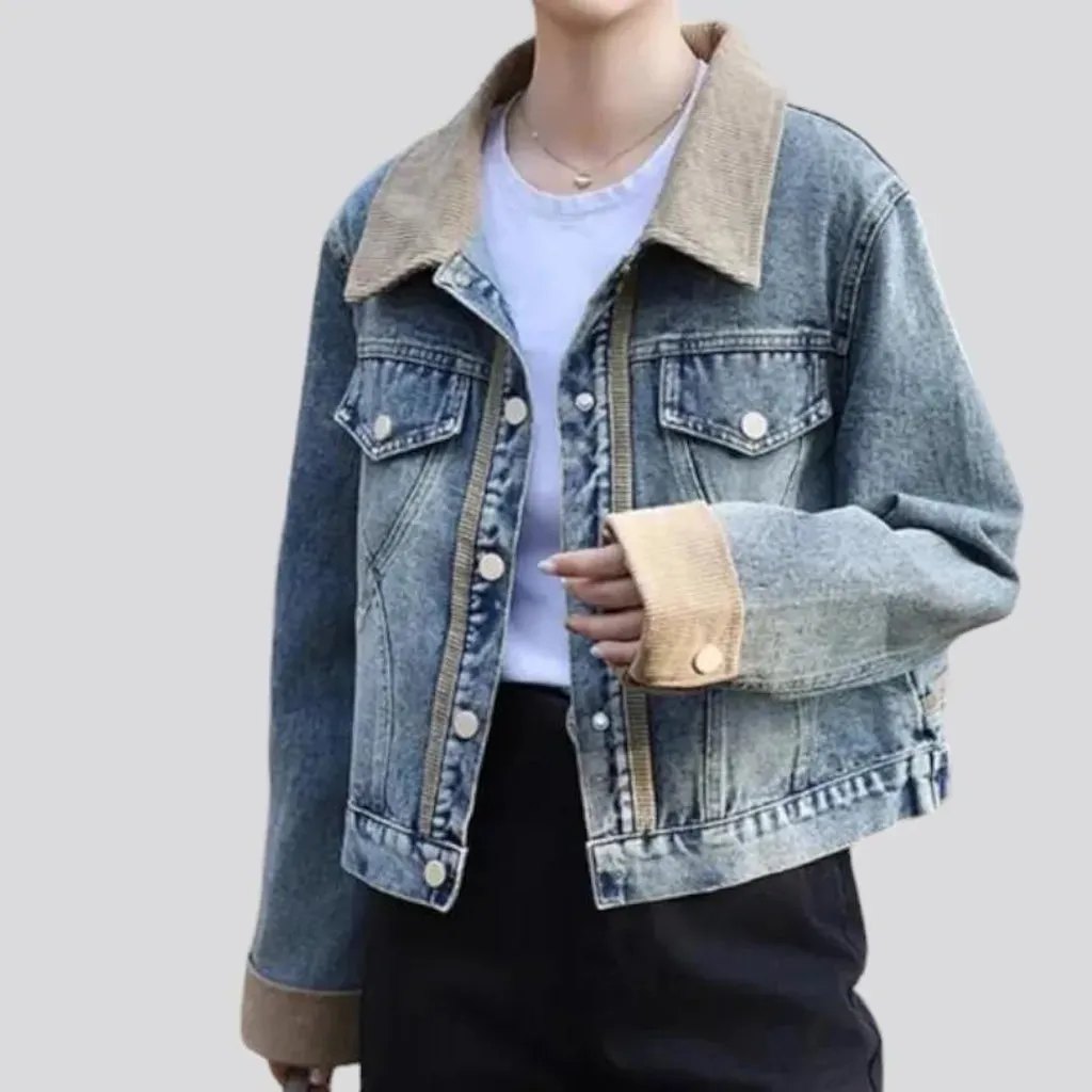 Vintage light-wash women's jeans jacket