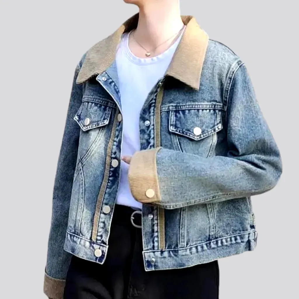 Vintage light-wash women's jeans jacket