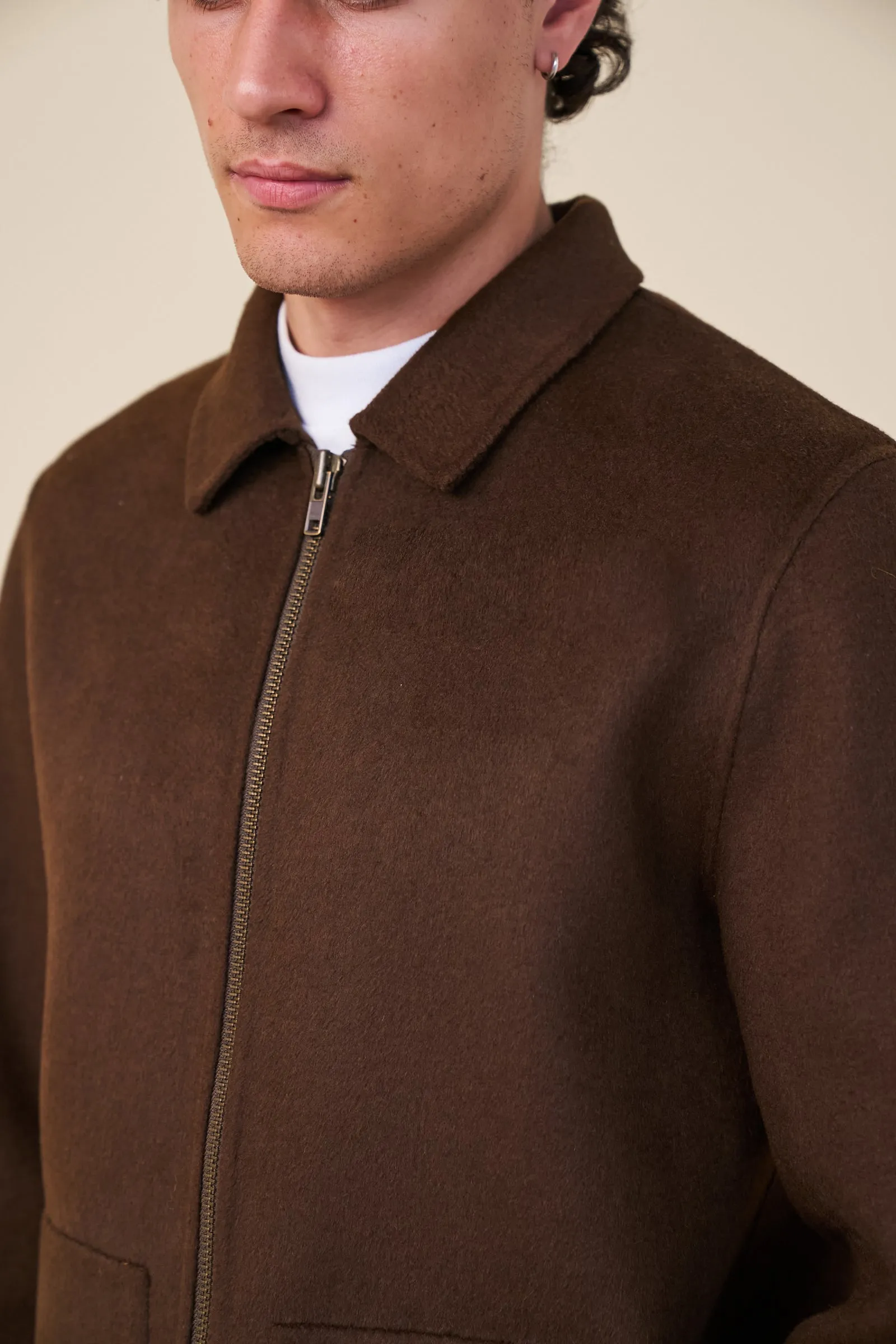 WINDSOR WOOL JACKET - WALNUT