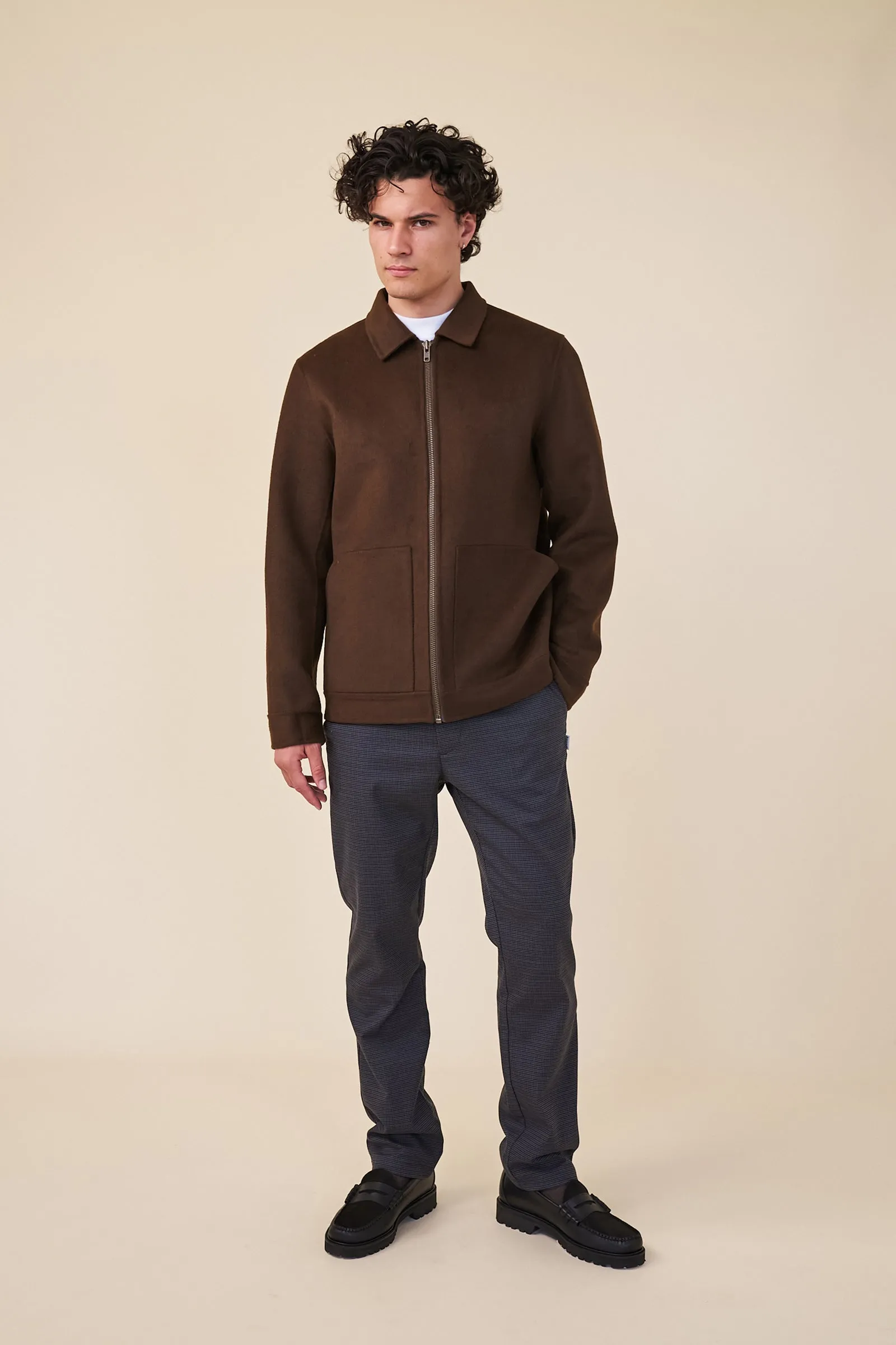 WINDSOR WOOL JACKET - WALNUT