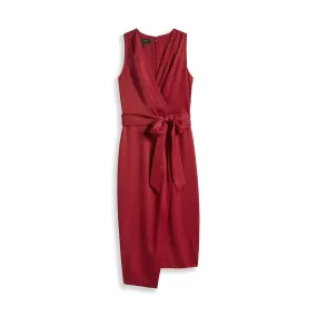 Women Wmd-Chrisey-Fixed Wrap Midi Dress - Red