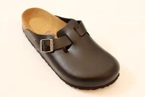 Women's Boston Clog - Black Leather