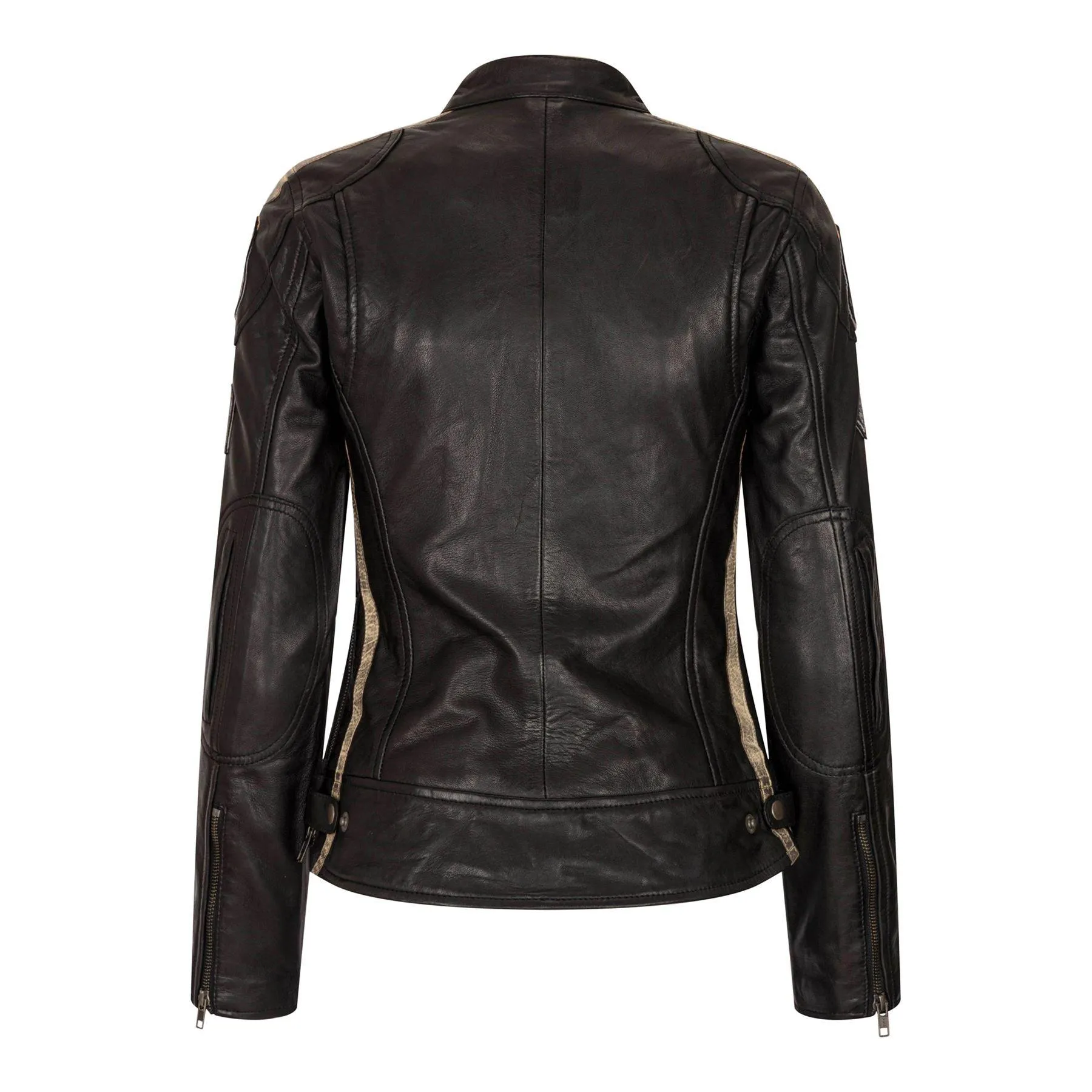 Women's Leather Motorcycle Biker Jacket