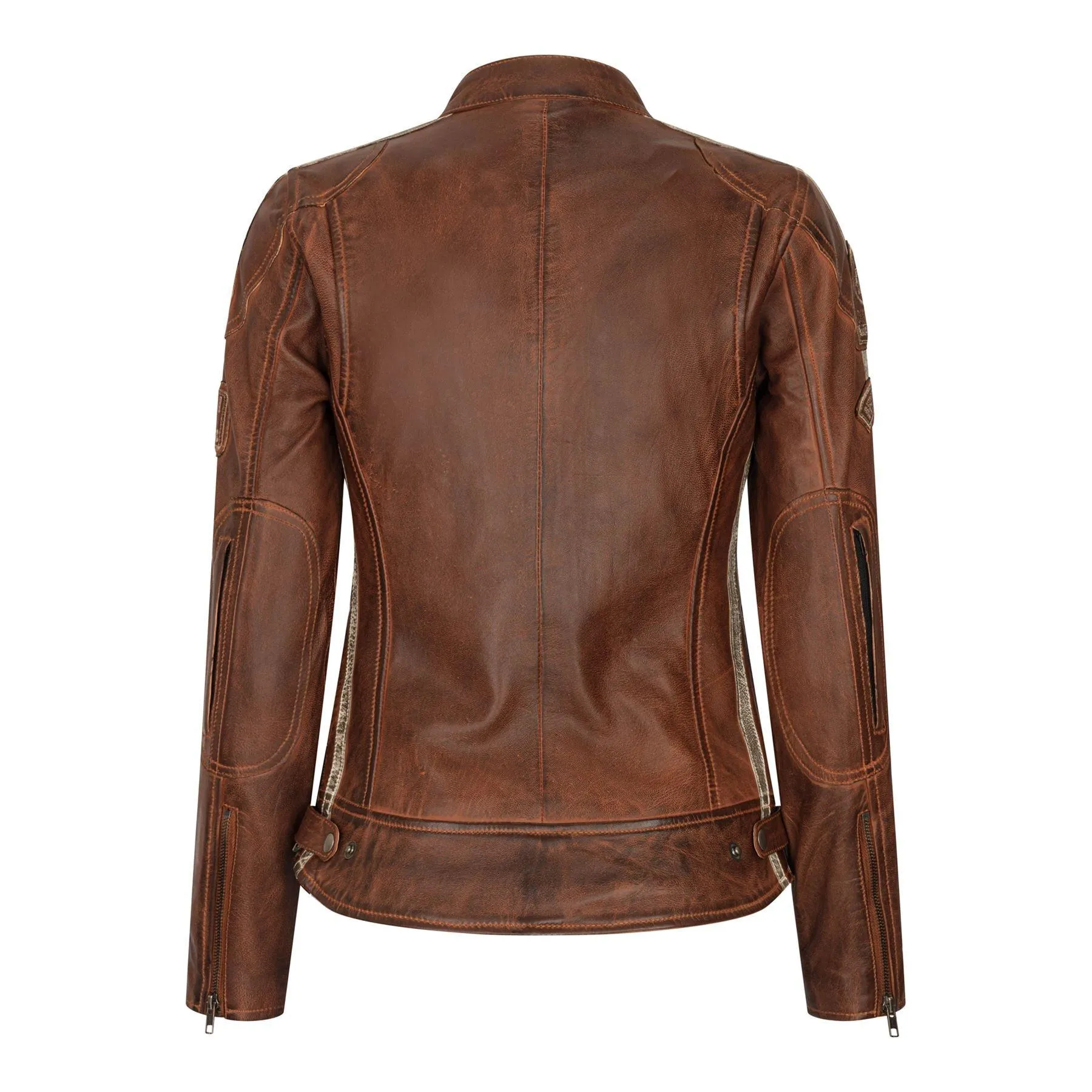 Women's Leather Motorcycle Biker Jacket